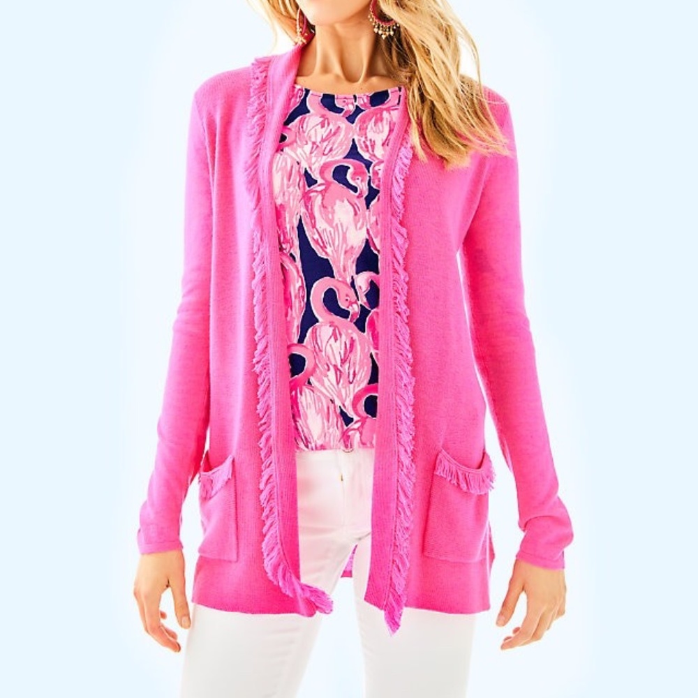 Lilly Pulitzer Bridget Cardigan Size Large Pink